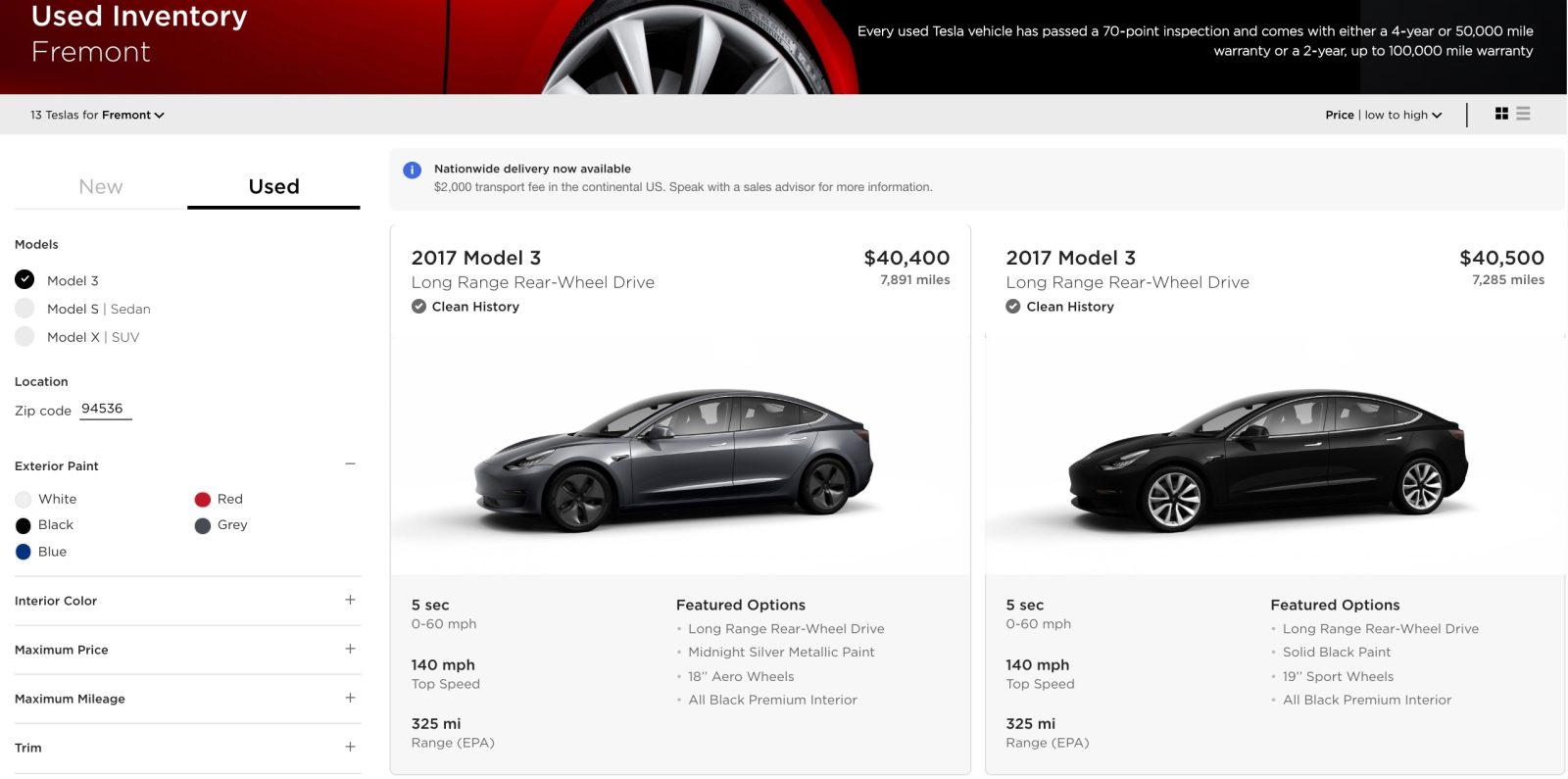 Tesla Starts Selling Used Model 3 Vehicles Online Electrek