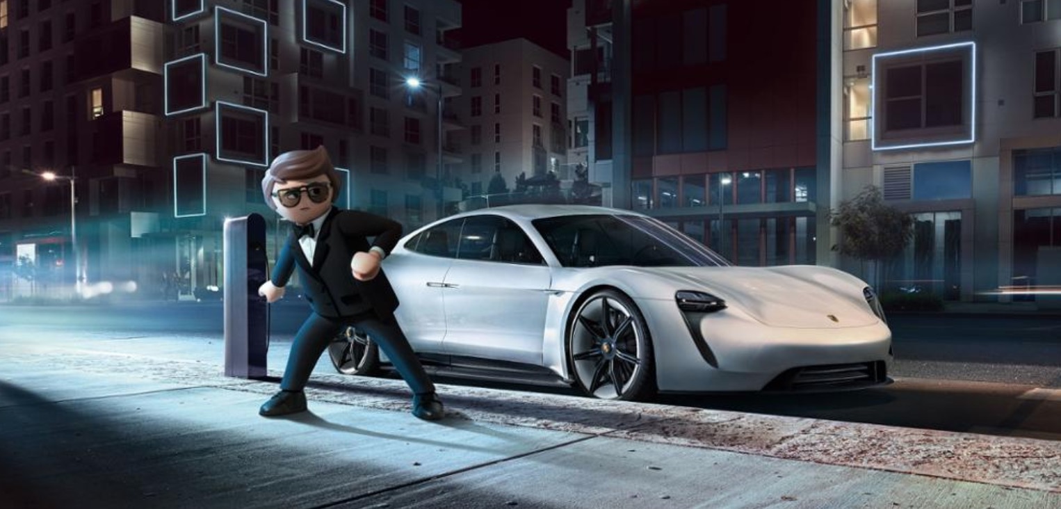Porsche features Mission E electric car in Playmobil movie product  placement