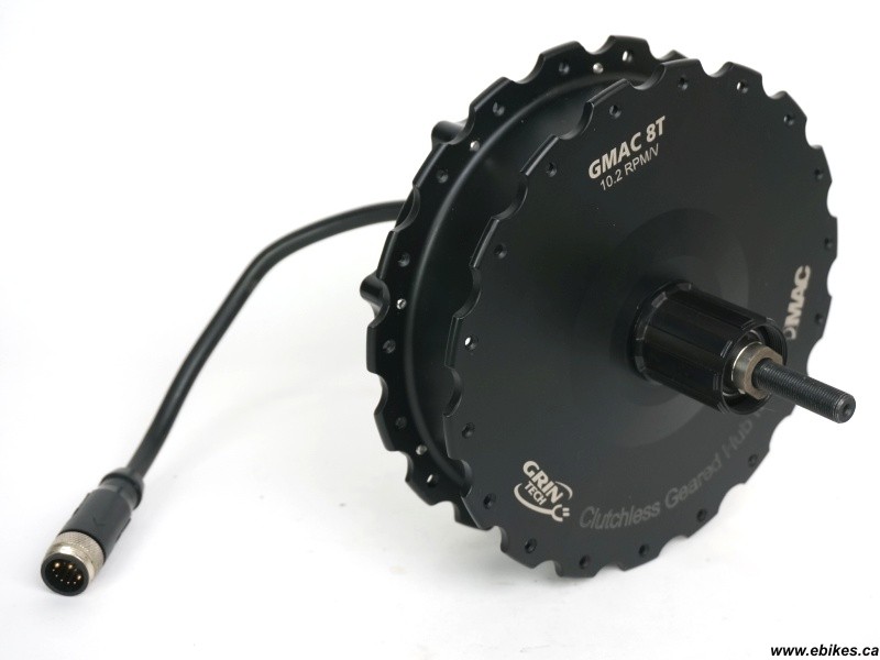 GMAC geared ebike hub motor with regen braking unveiled by Grin Tech