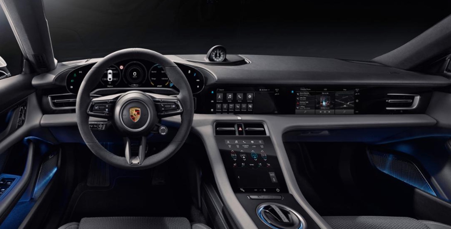 Porsche unveils the interior of Taycan electric car - Electrek