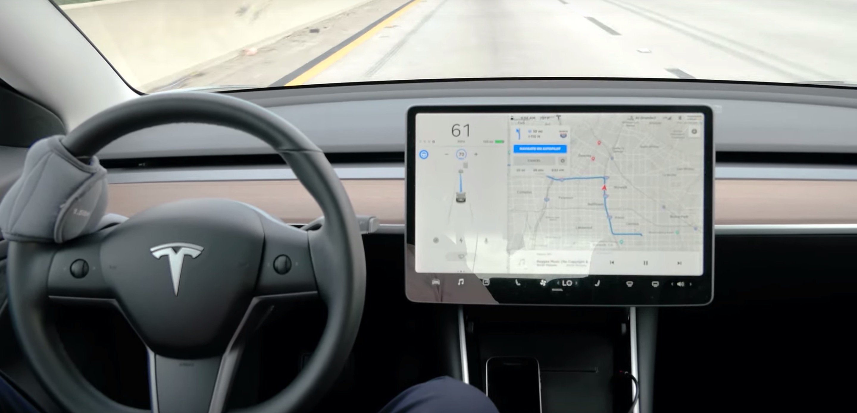 Watch Tesla Autopilot V10 Do A 40-min Commute On 3 Freeways Without ...