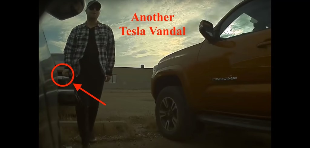 photo of Tesla vandal turns himself in after seeing Sentry Mode video online image