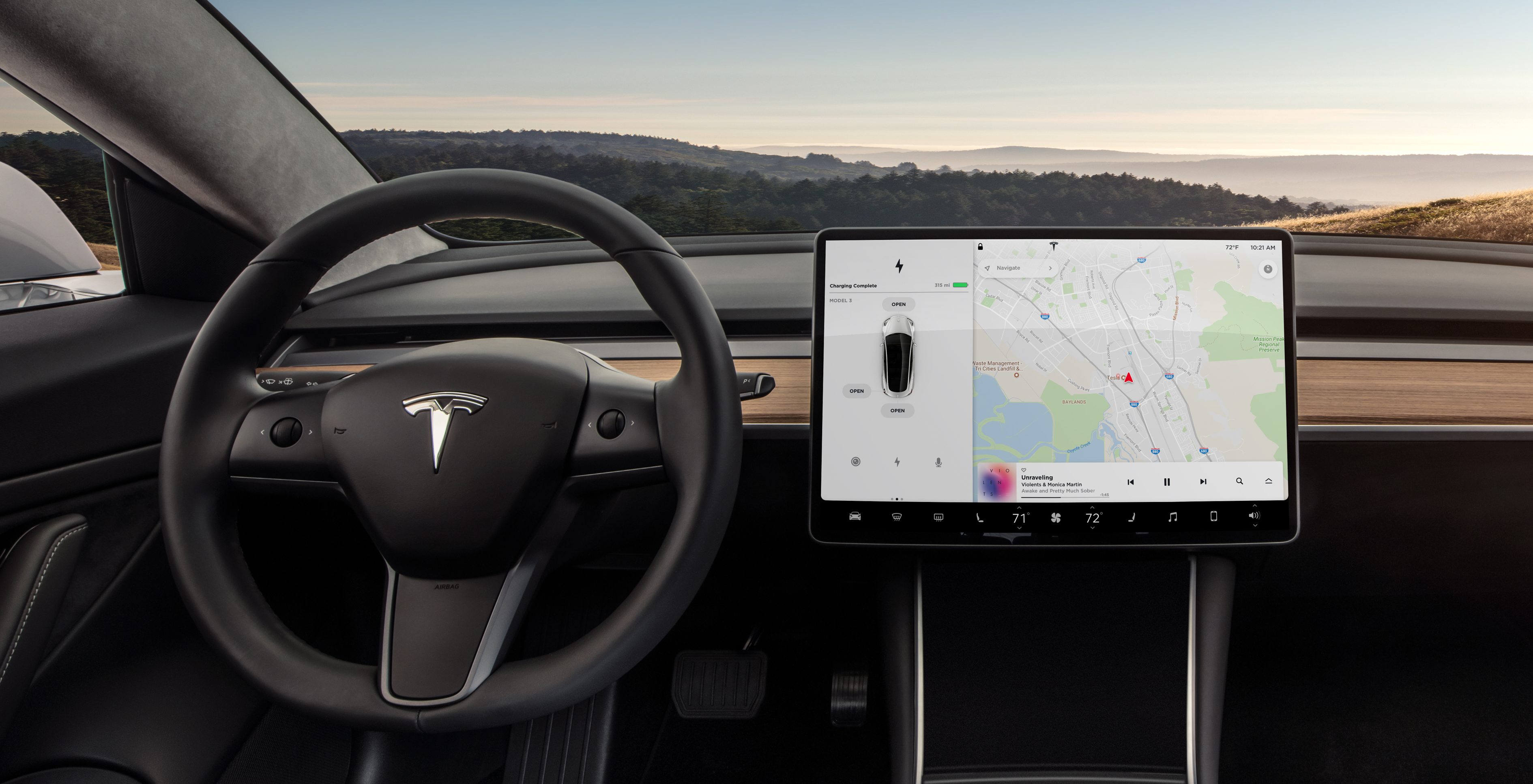 Tesla Is Developing A Bezel Less Display Technology With