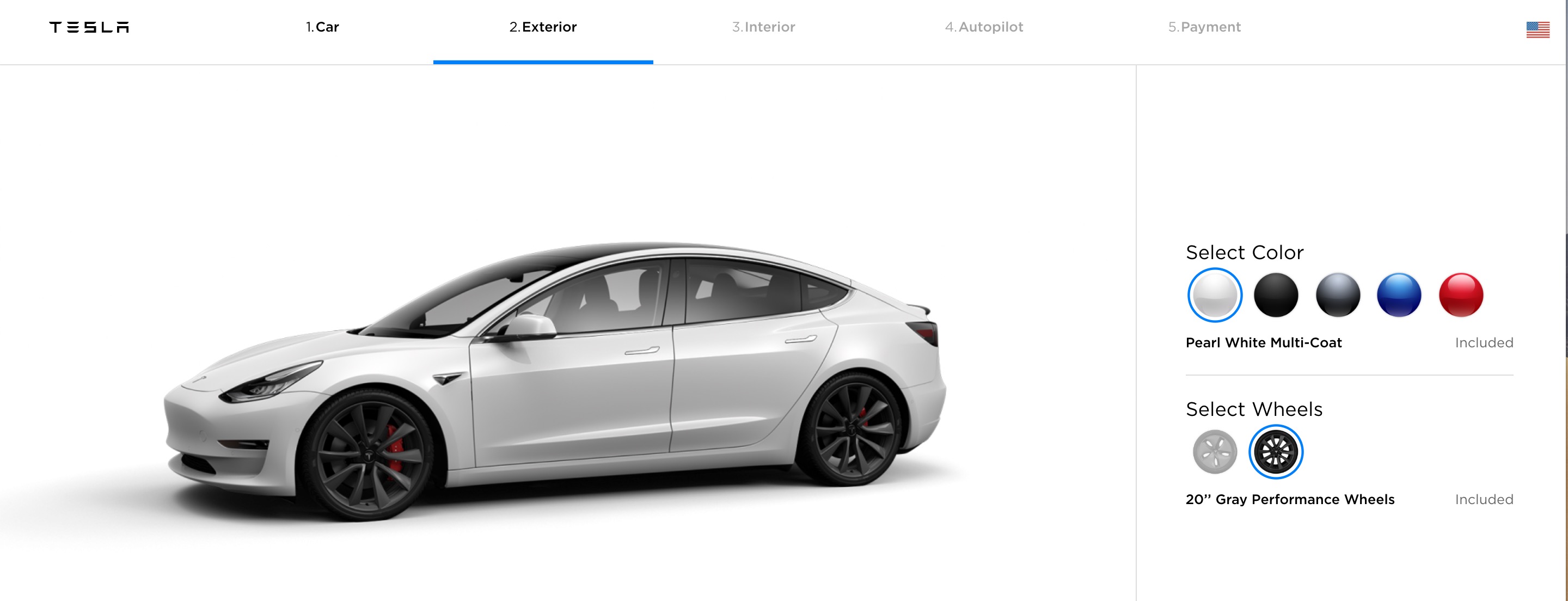 Model 3 online white wheels