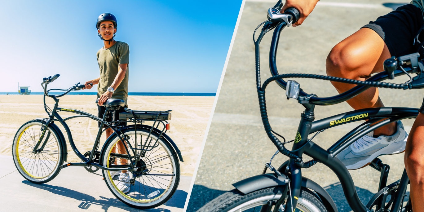 Swagtron beach shop cruiser electric bike