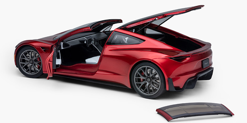 Tesla Roadster 2 die cast 1:18 model goes on sale, look at that