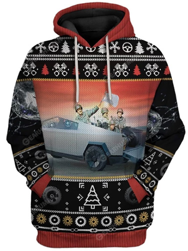 ugly christmas sweater zip up