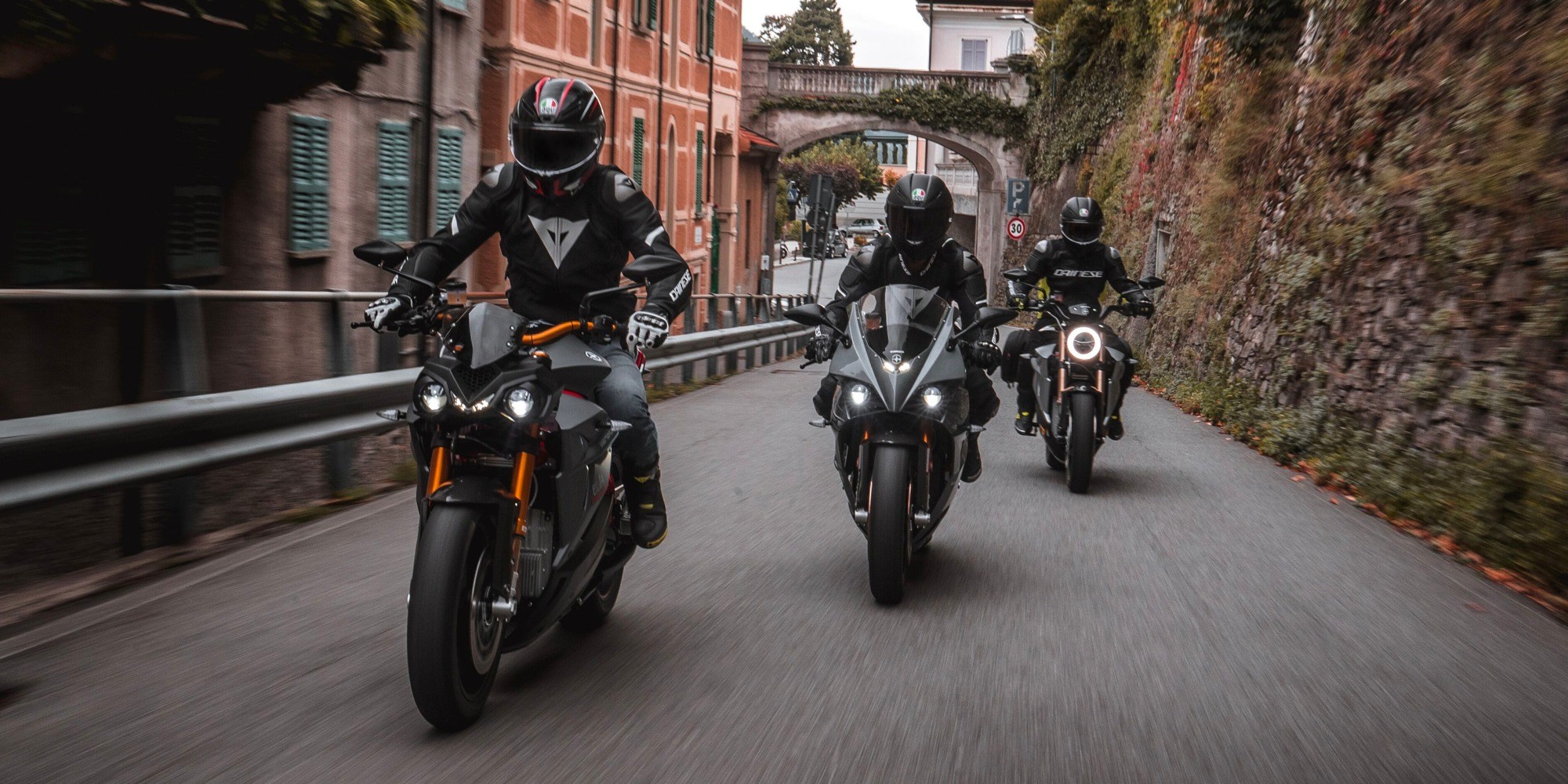 View of Energica's new 2021 electric motorcycles get faster 2.6 sec 0-60 mph time