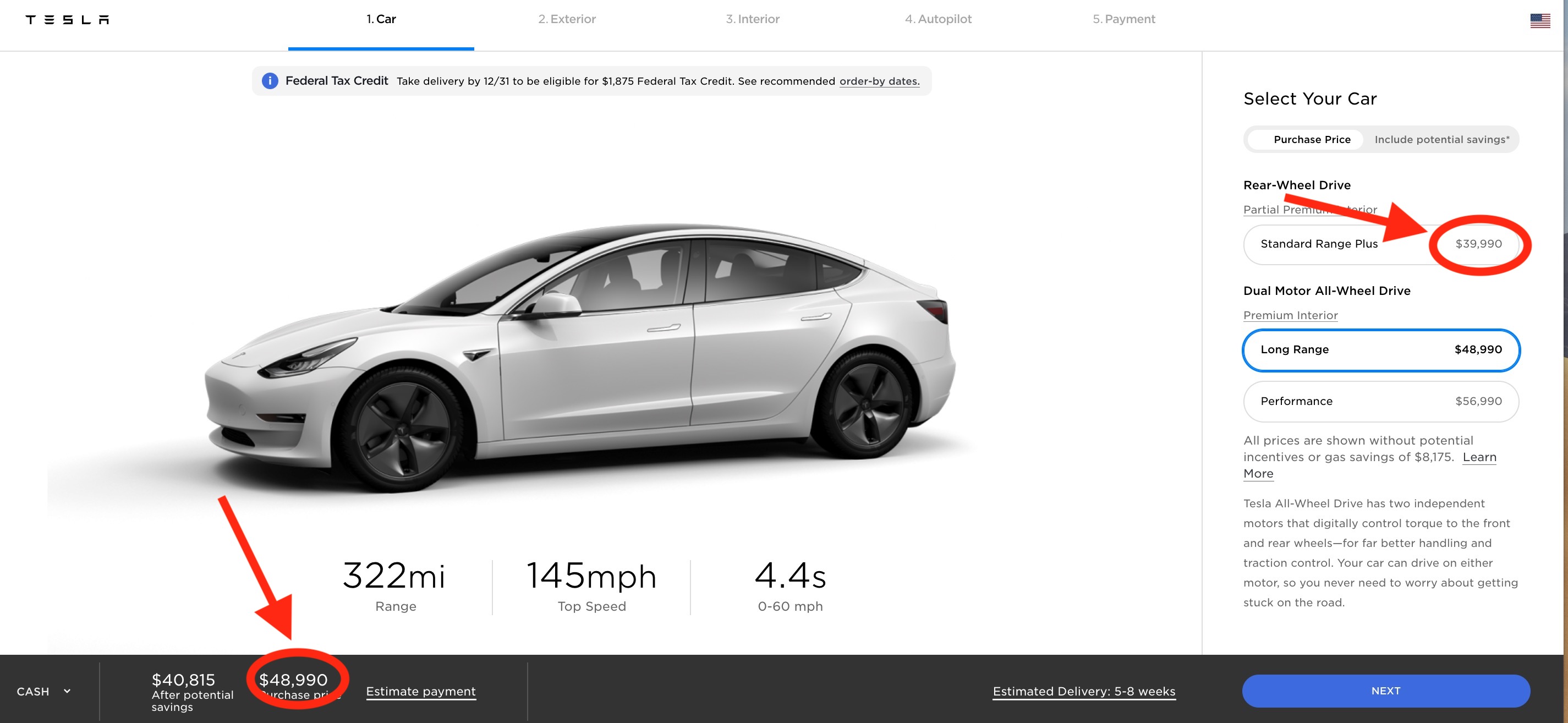 Tesla model deals 3 price increase