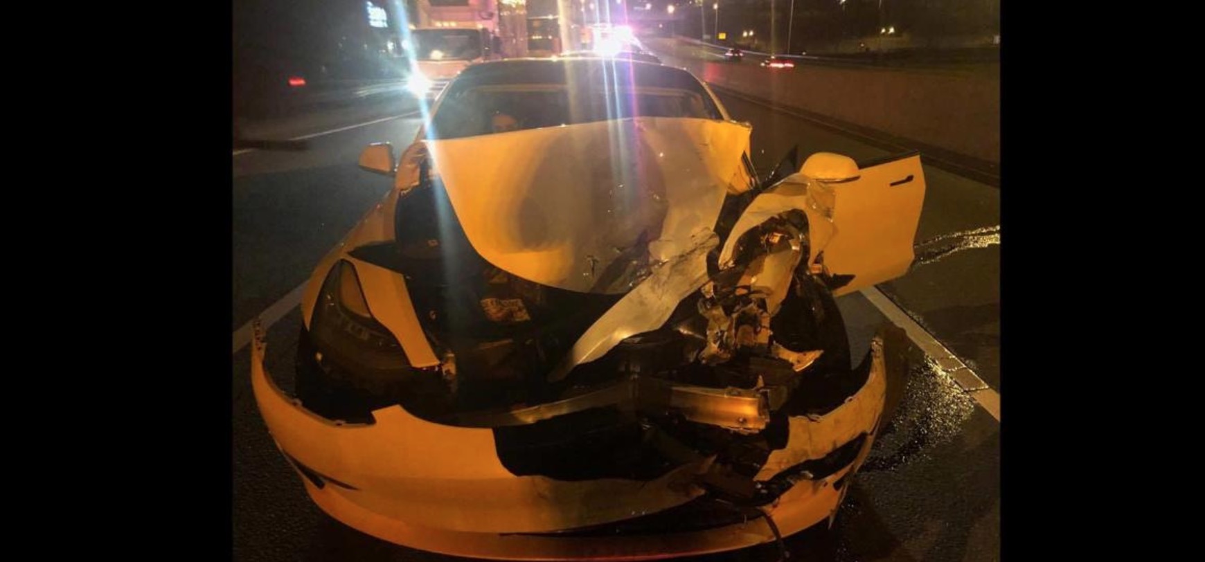 tesla autopilot crashes police vehicle reckless driving