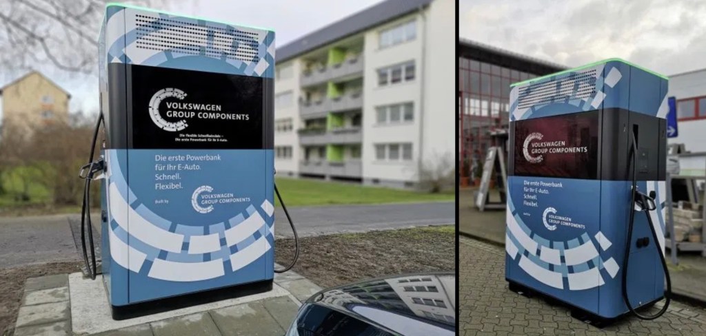 photo of VW deploys first electric car charging stations with giant integrated batteries image