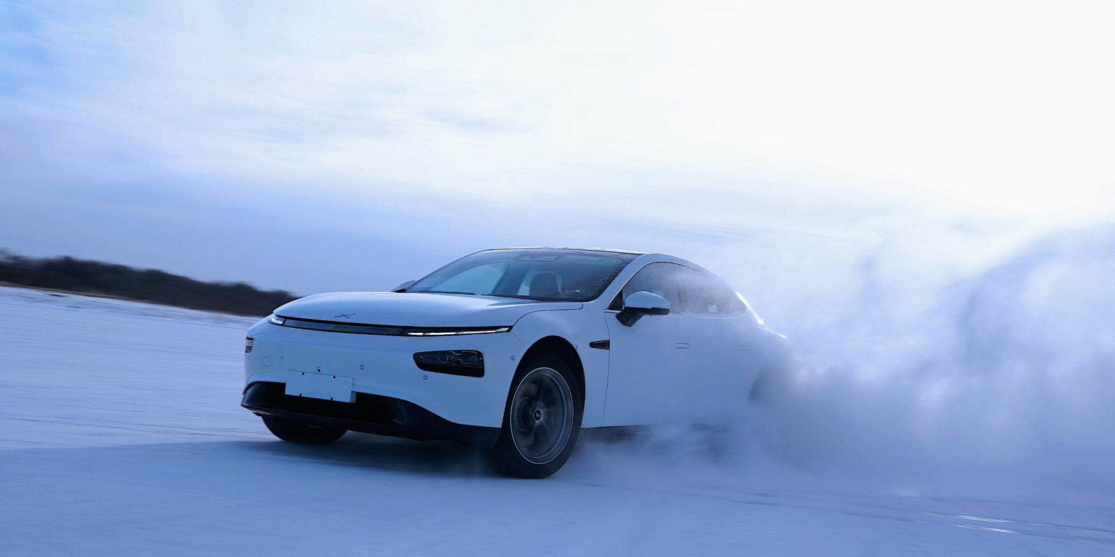 Xpeng Motors P7 winter test. Photo: courtesy Xpeng Motors