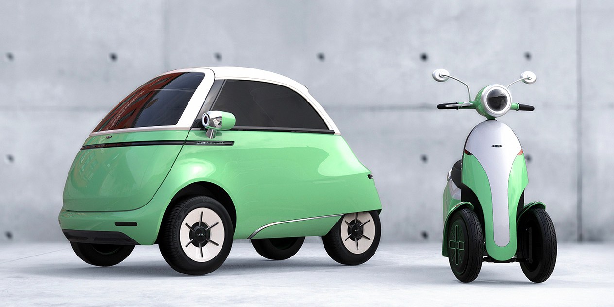 microletta electric scooter and microlino 2