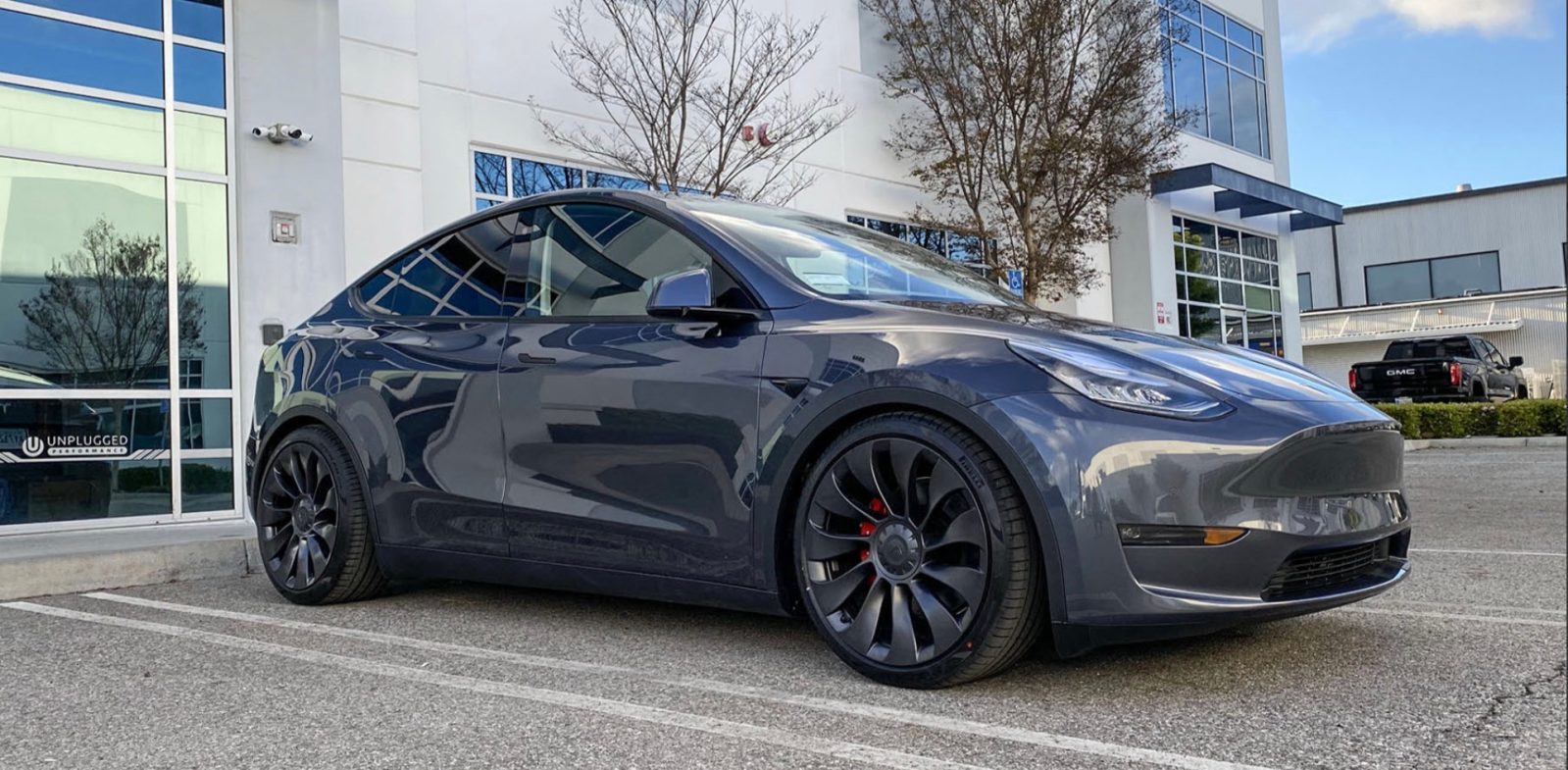 Tesla Model Y stunning lowered electric SUV by Unplugged Performance Electrek