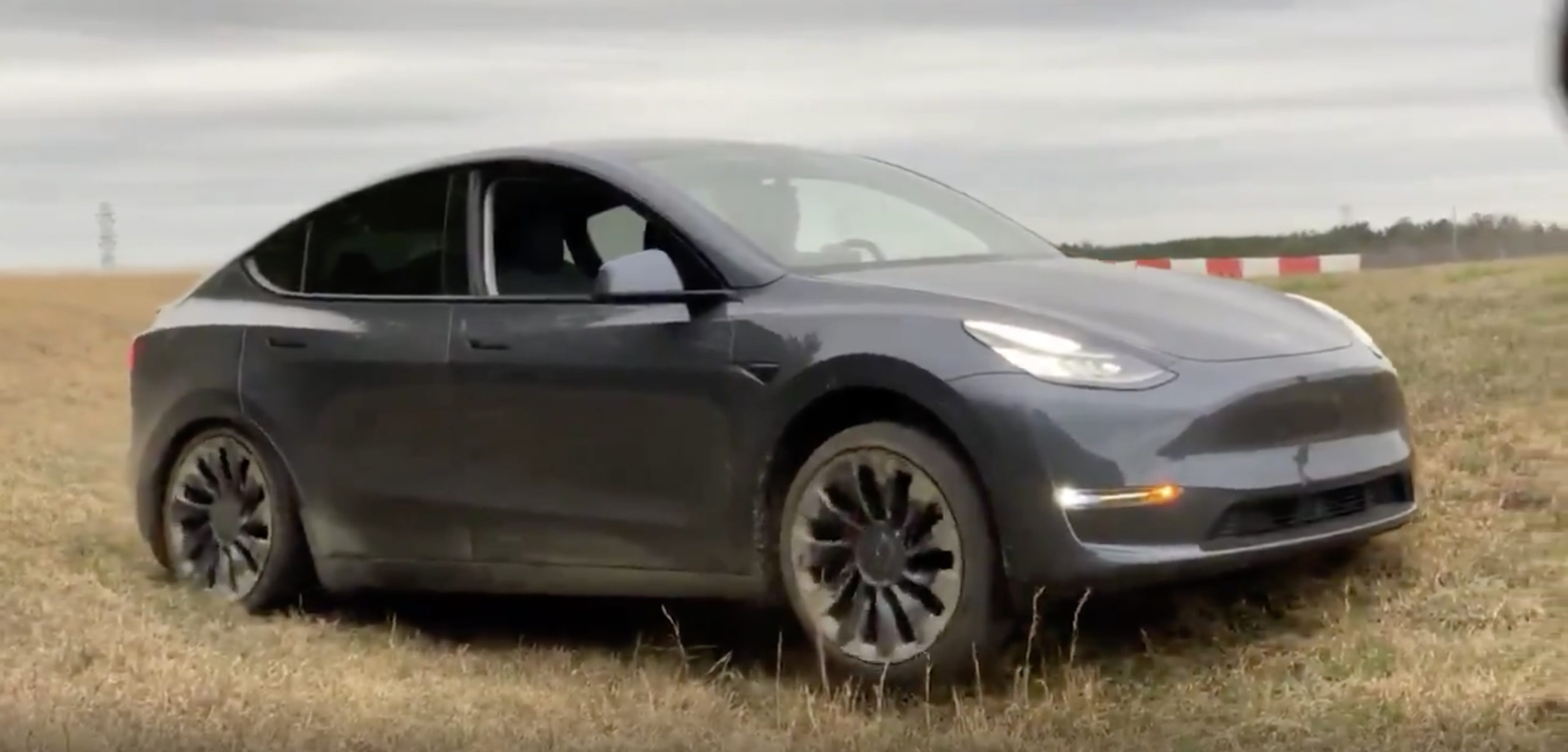 Watch Tesla Model Y drift, go off-road, and accelerate from 0-60 mph