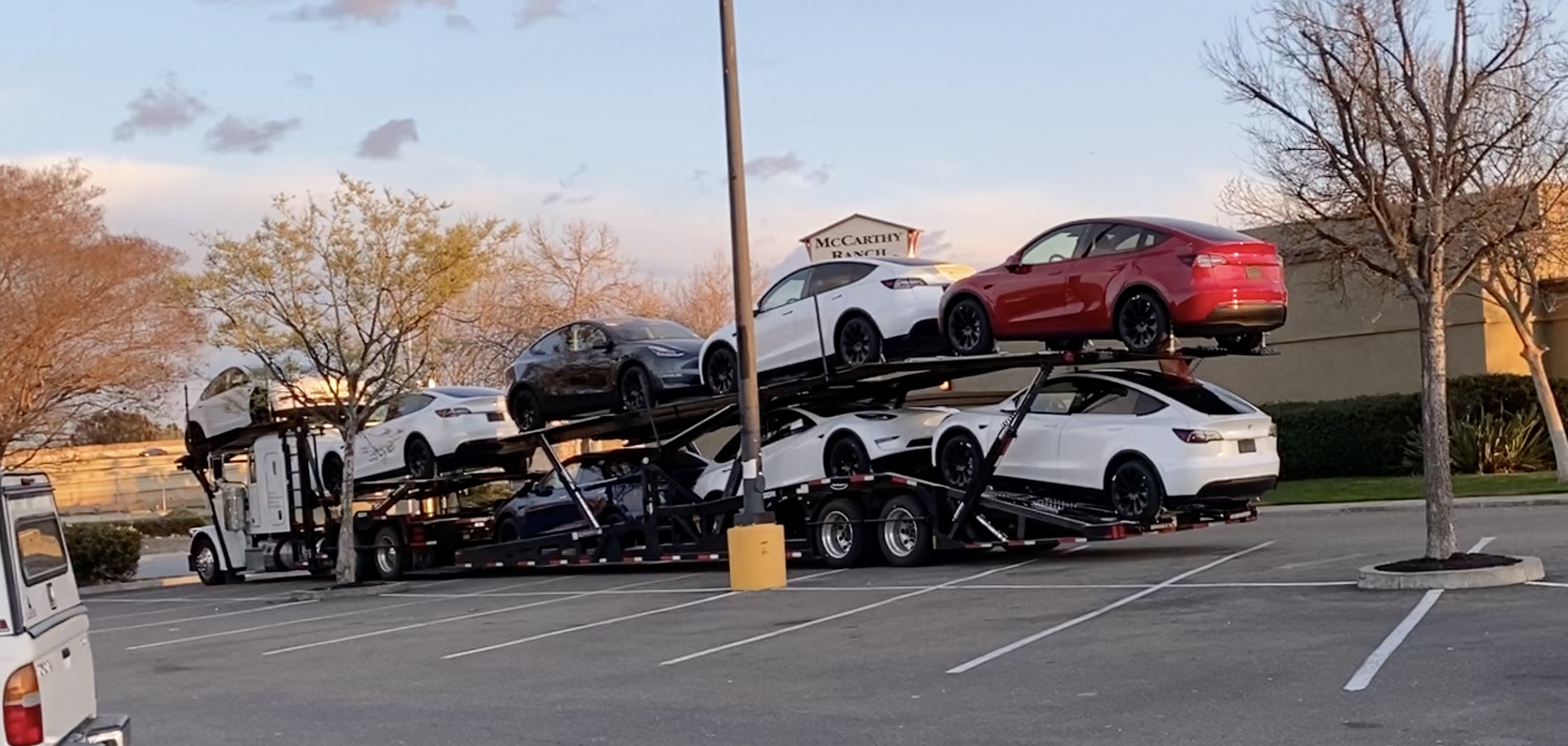Tesla starts shipping Model Y truckloads out of the factory