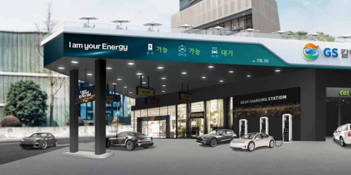 EV charging at gas station in Korea