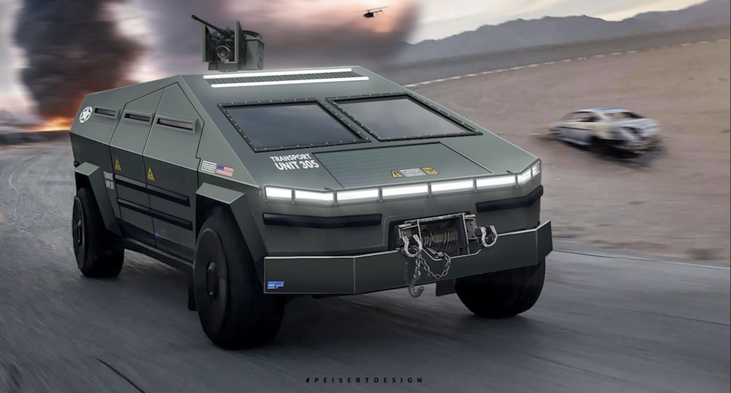 Tesla Cybertruck Gets Turned Into Electric Military Vehicle In Crazy ...