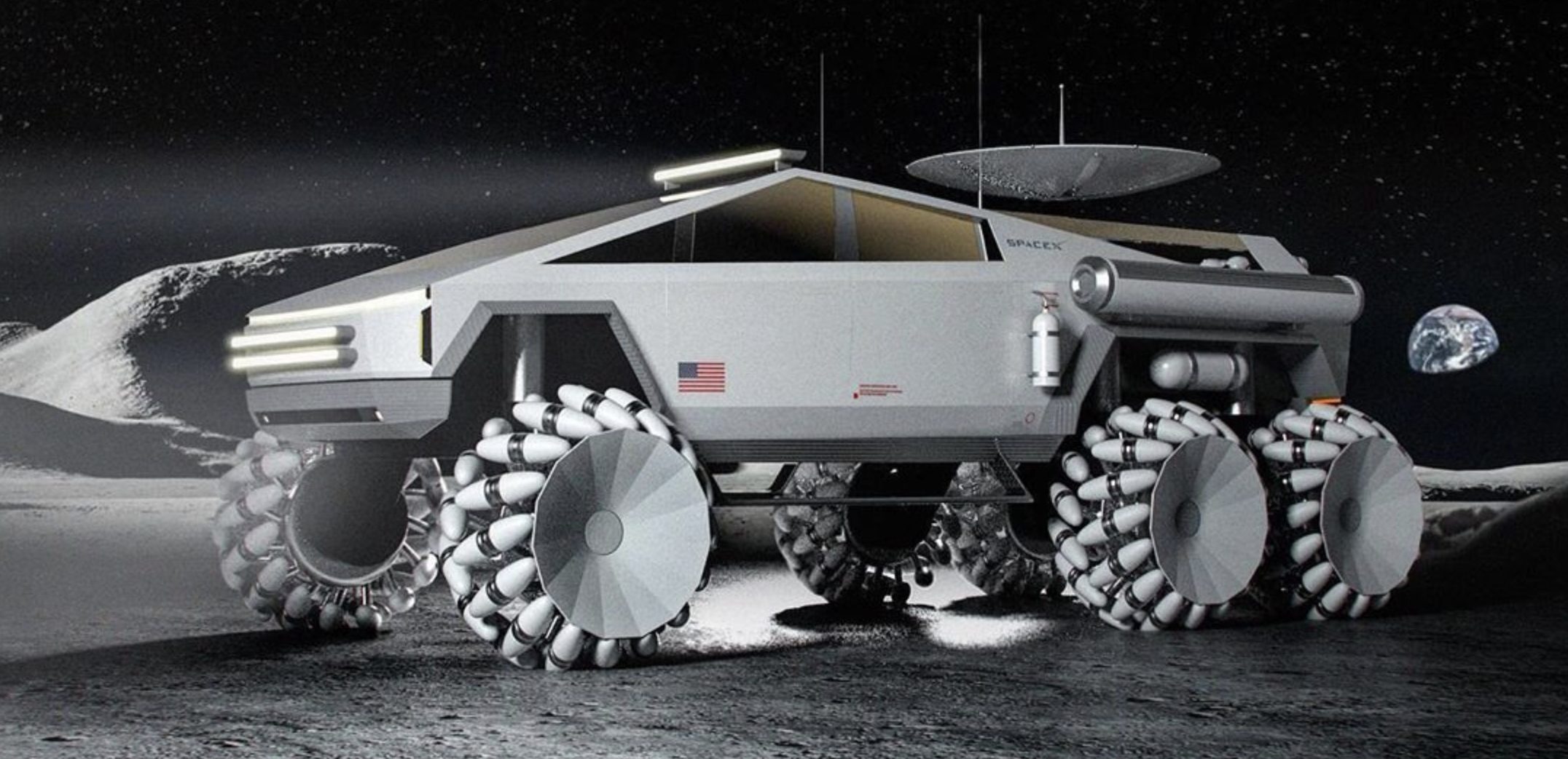 Tesla Cybertruck modified as awesome lunar vehicle — could it