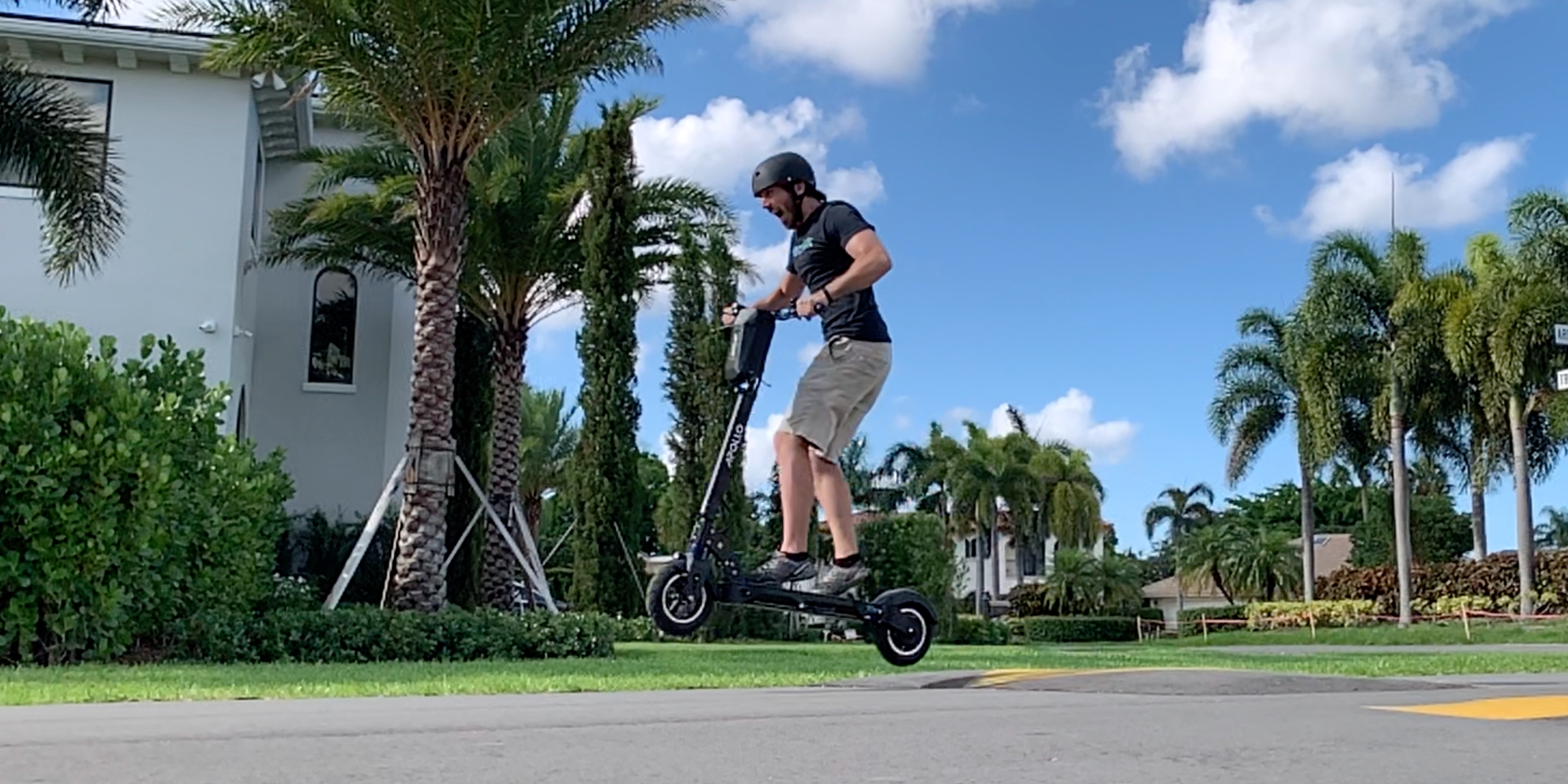 Electric hot sale scooter jump