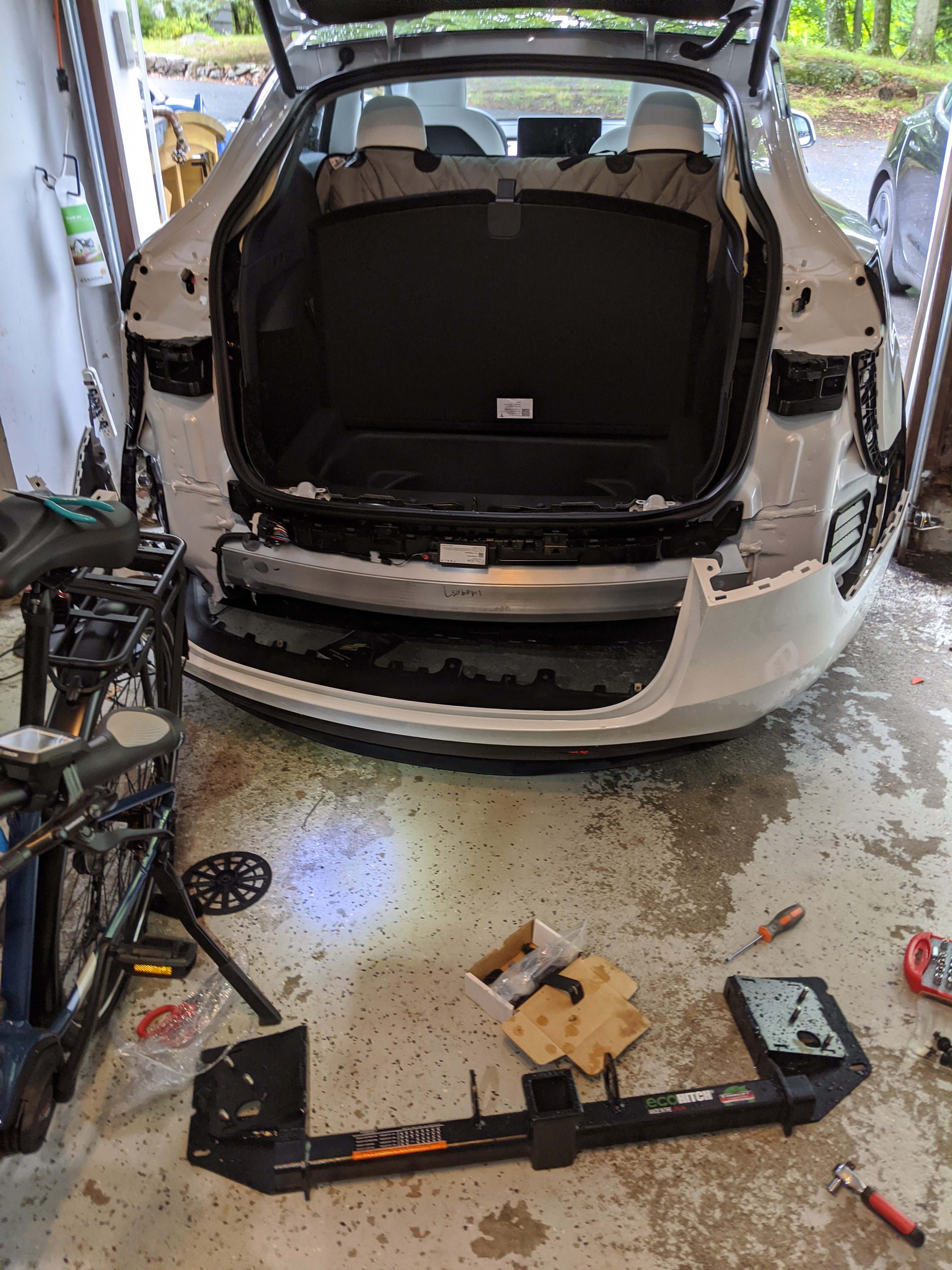 Tesla Model Y Diary Day 3 Installing A 320 Tow Hitch Electrek