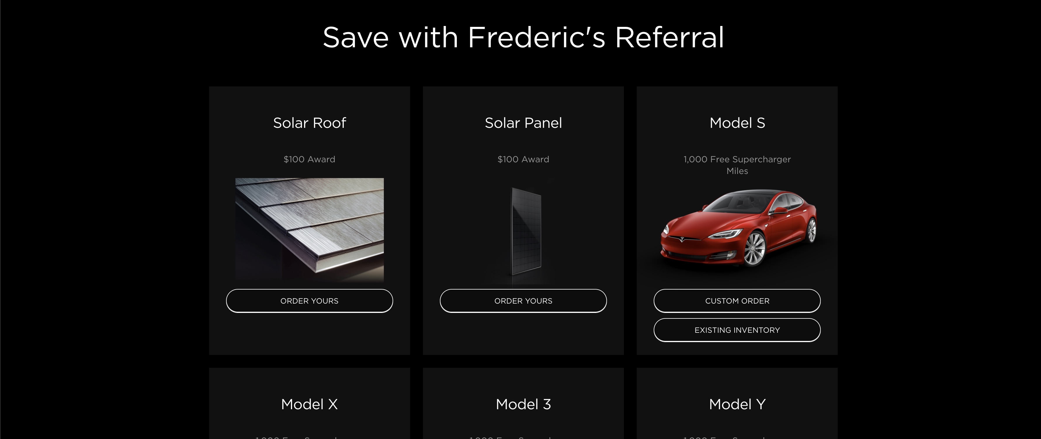 Tesla solar outlet referral