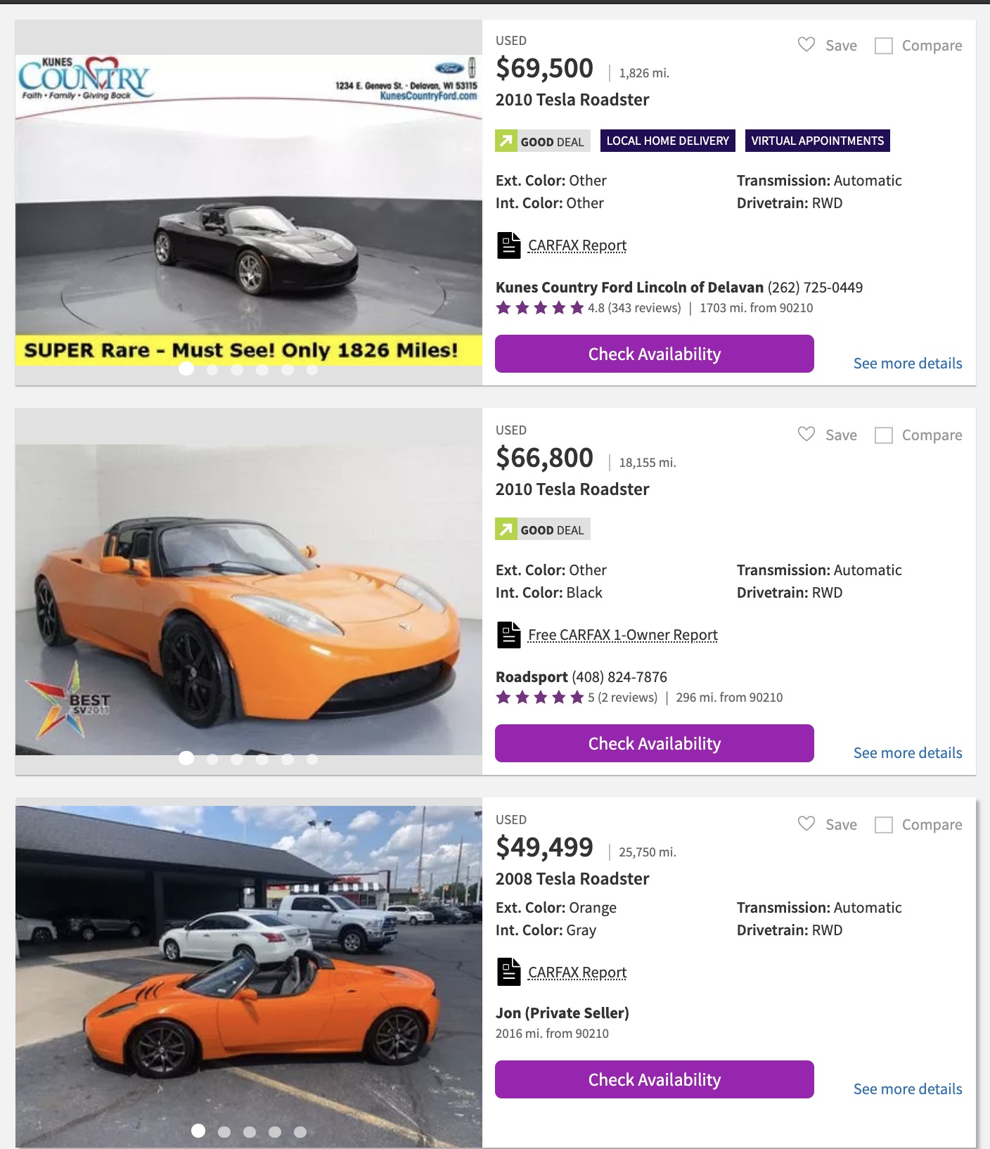 Very special Tesla Roadster goes for sale at $1.5 million asking price - Electrek