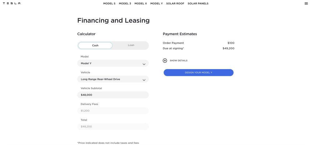 Tesla surprisingly lists Model Y Long Range RWD for $48,000