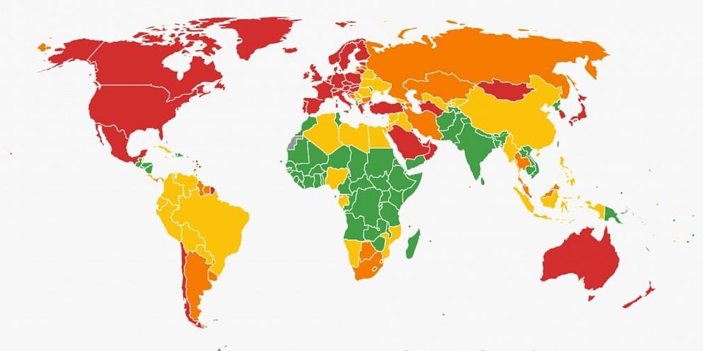 UN climate change map