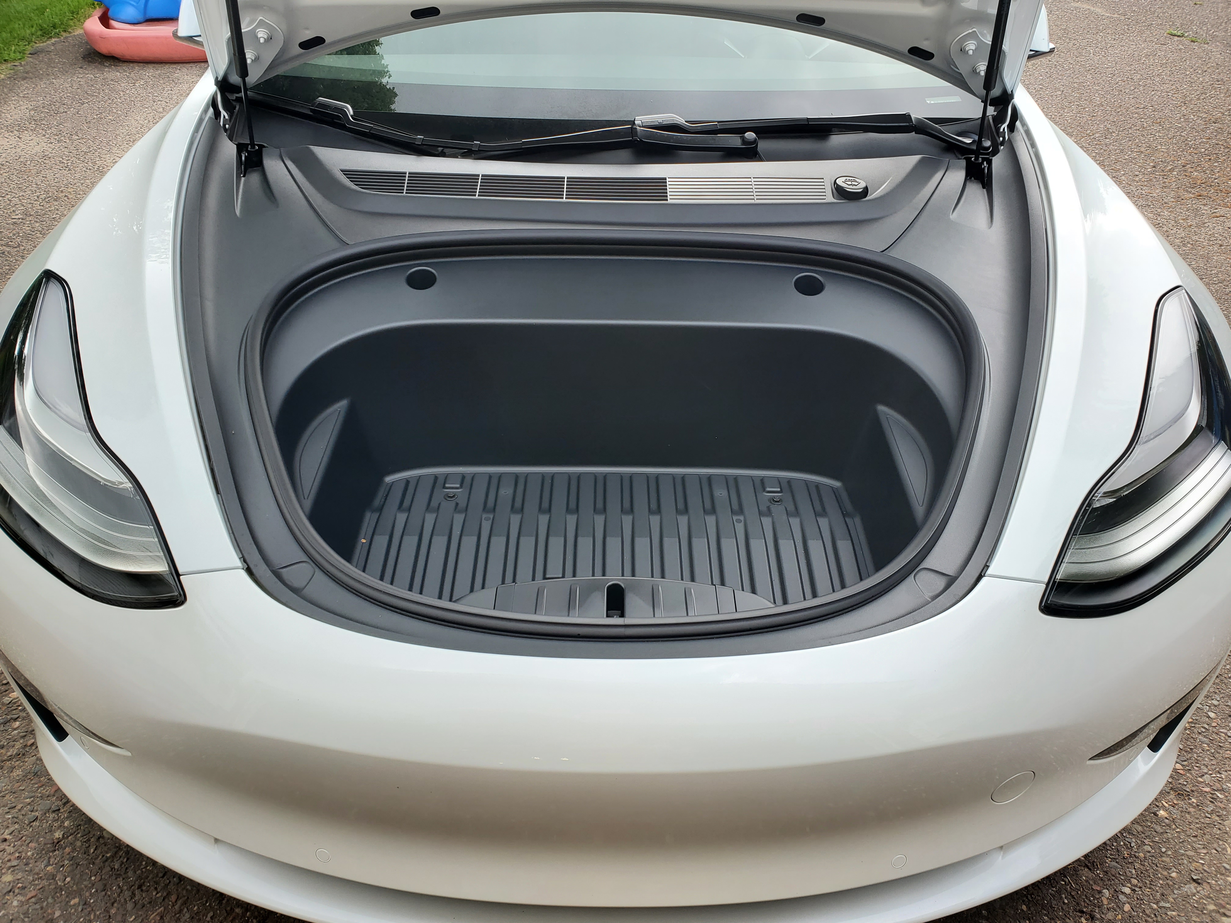 Tesla Updates Model 3 Frunk Makes It A Bit Smaller But Why Electrek   Tesla Model 3 New Frunk 1 