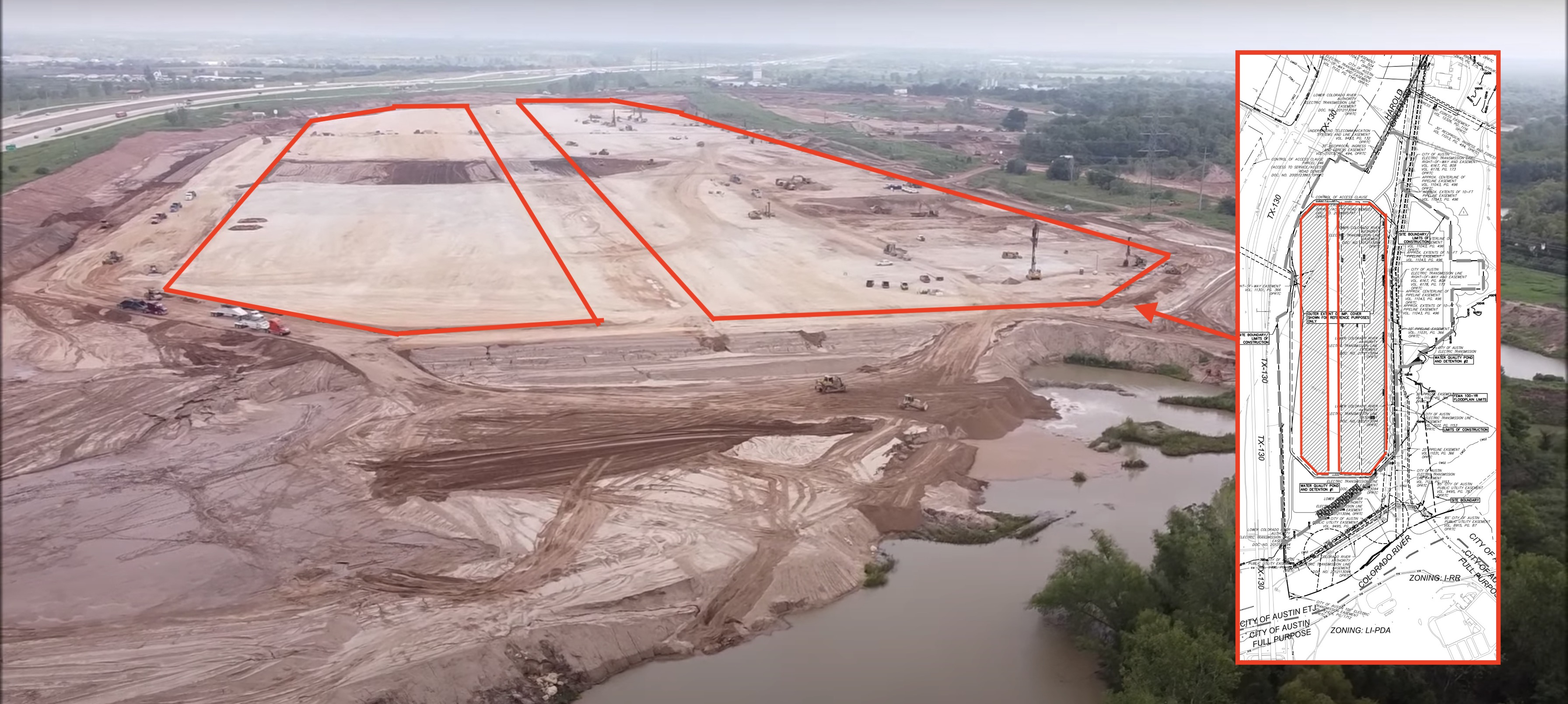 photo of Tesla Gigafactory Texas plans revealed, showing massive buildings with interesting shape image