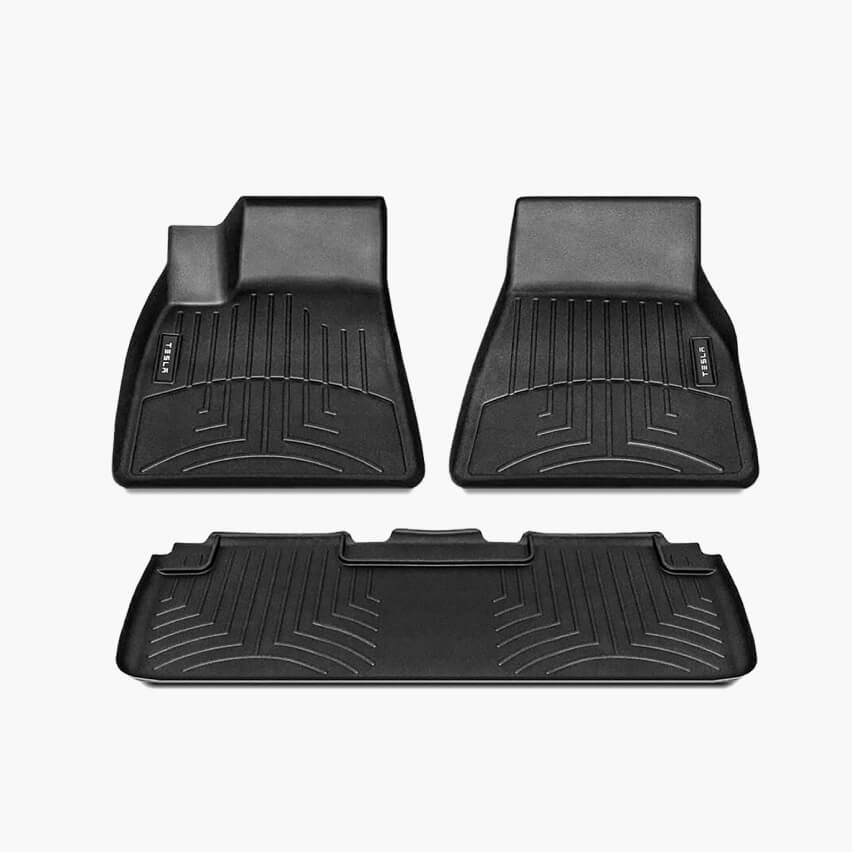 CREEKT Tesla Model 3 Floor Mats 2023 2022 2021, Tesla Model 3 All Weather  Floor Liners Model 3 Trunk Mat Cargo Liner Front Rear Frunk Mats Full Set