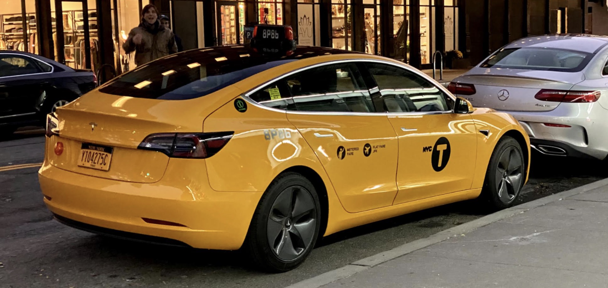 First Tesla Model 3 NYC yellow cab hits the road - Electrek
