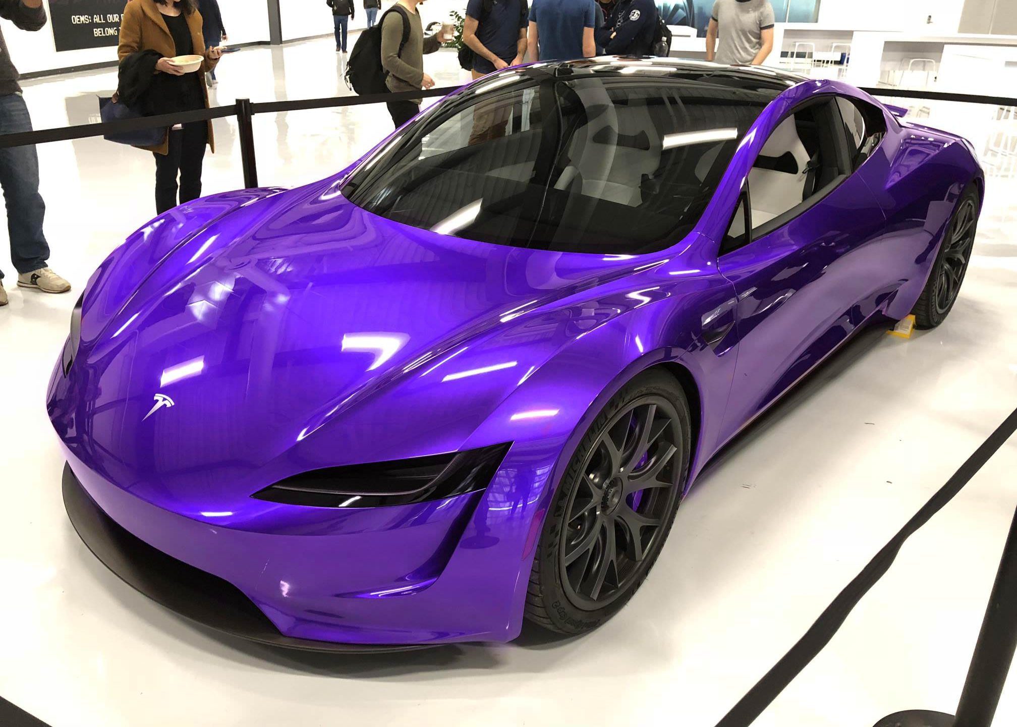 tesla roadster special colors electric supercar