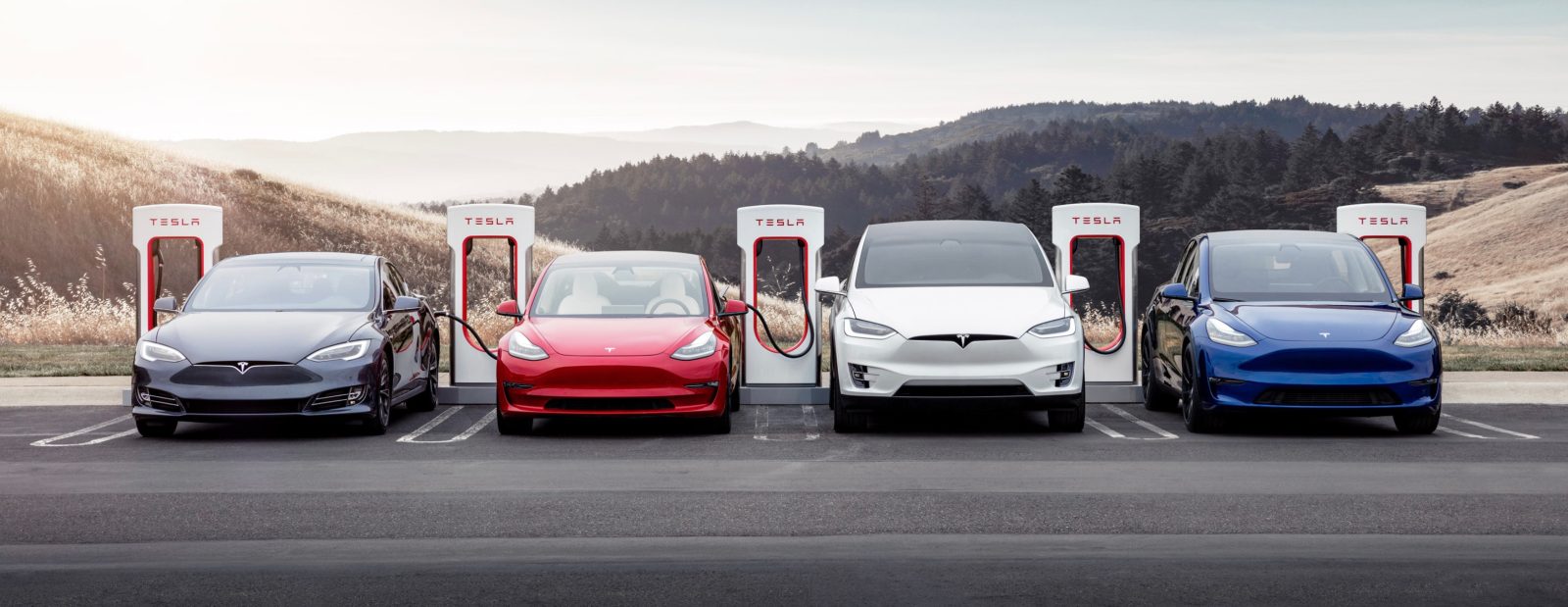 Tesla Supercharger electric cars