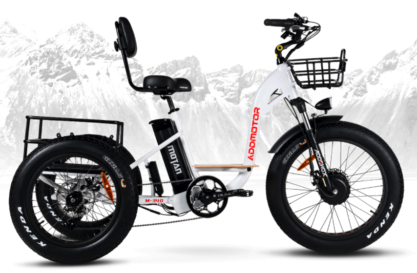 Addmotor M-340 unveiled as powerful fat tire electric trike for adults