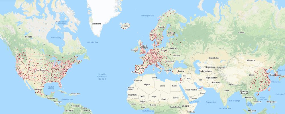 tesla unveils map up ing supercharger stations updates timelines