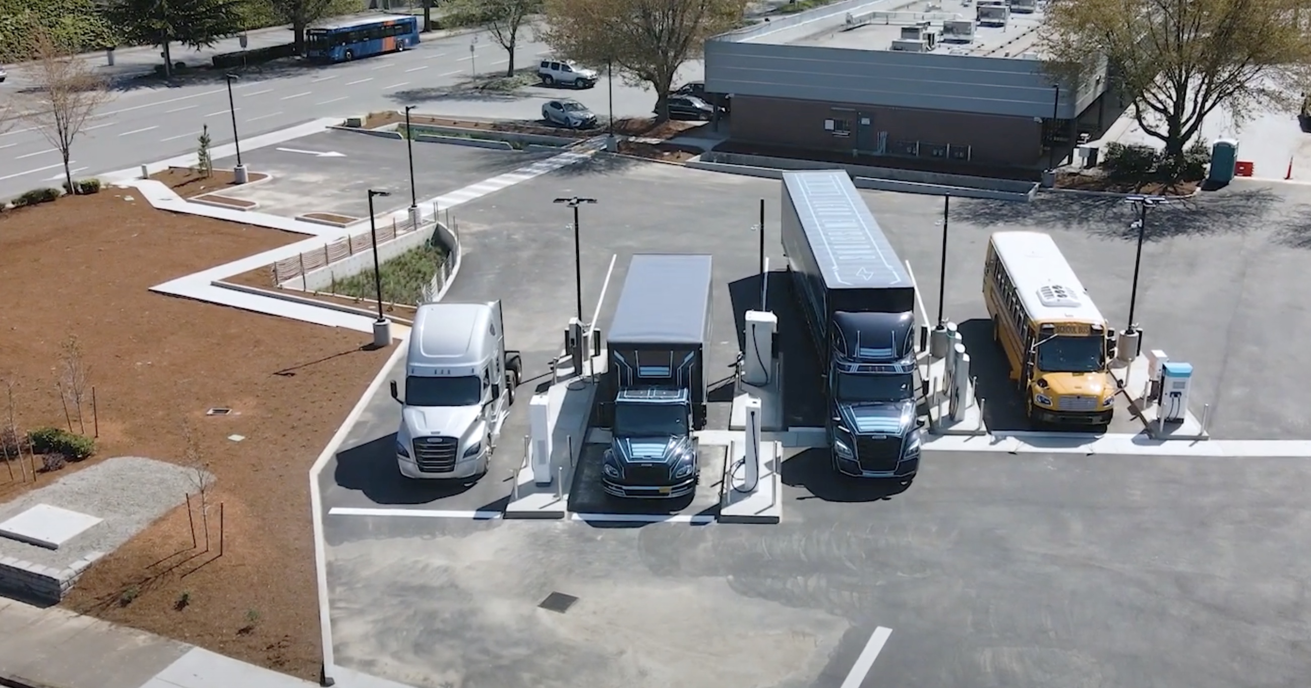 Daimler unveils new 'first of its kind' electric truck charging station