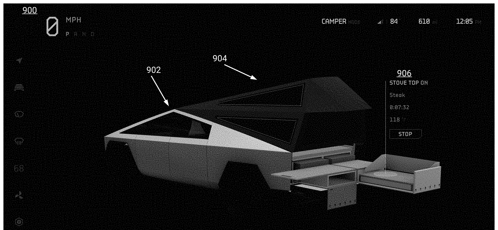 Tesla Cybertruck UI patent hints at new accessories, features, and even up  to 610 miles of range