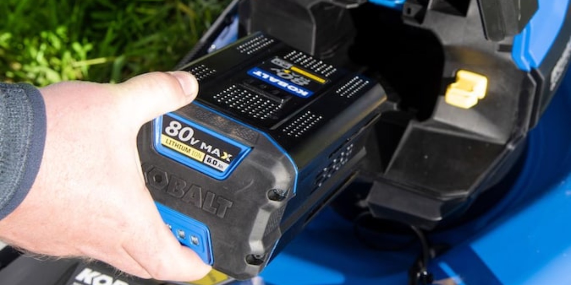 Kobalt electric mower outlet battery