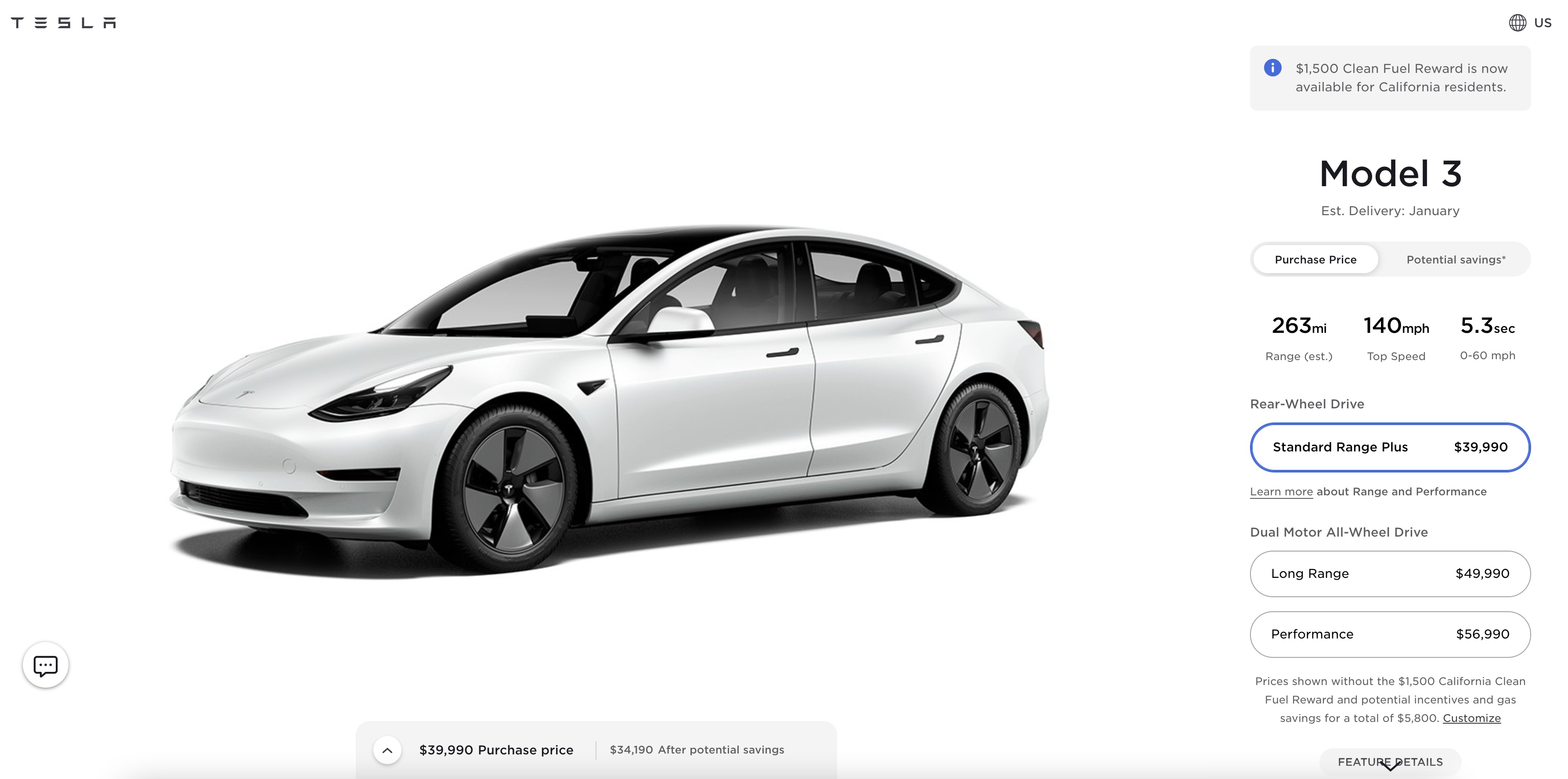 tesla model 3 2022