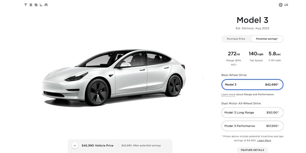 how much is a Tesla