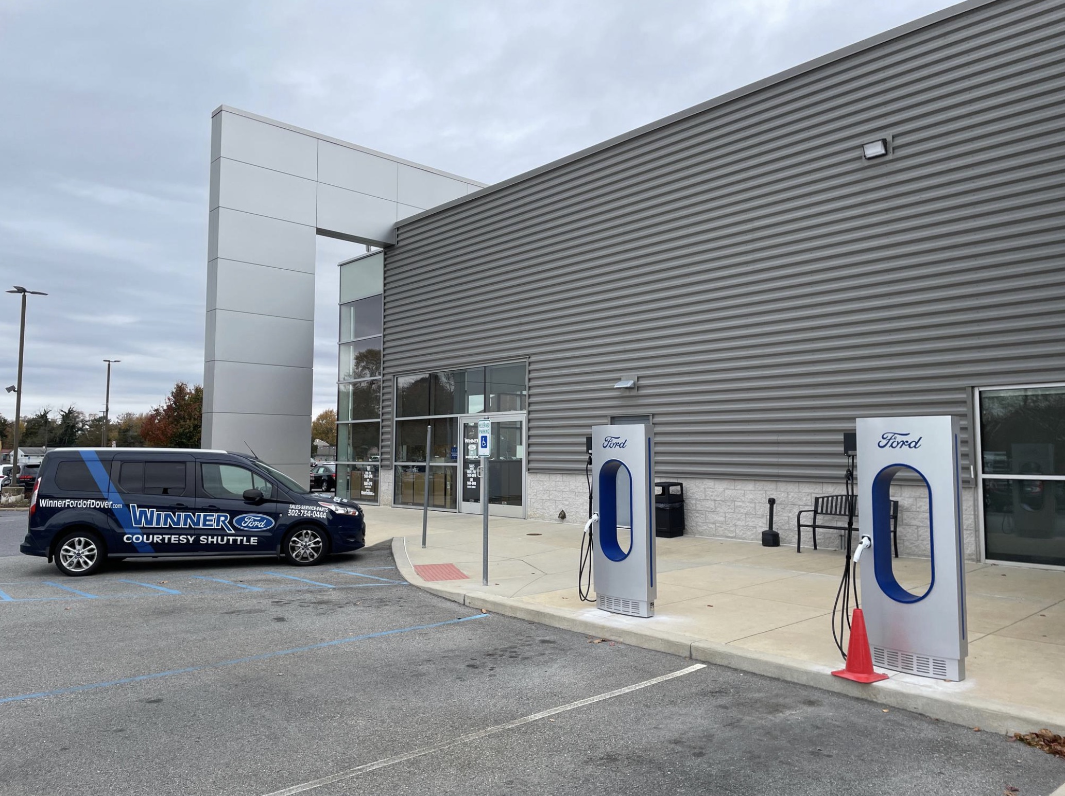 Ford is actually installing its Tesla Supercharger lookalike charging