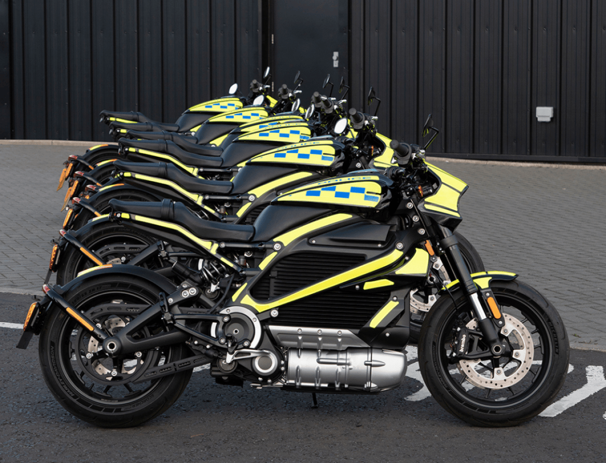 Curated visual reference: Harley Davidson Electric Motorcycle Theft Reference: Harley Davidson Electric Motorcycles Patrolling Cop26 Climate Summit