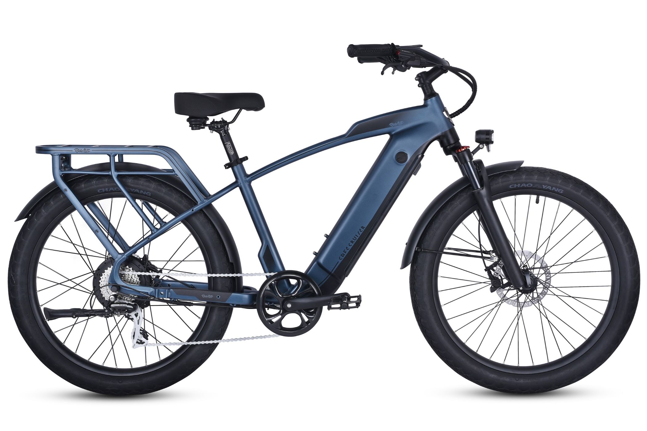 light blue electric bike