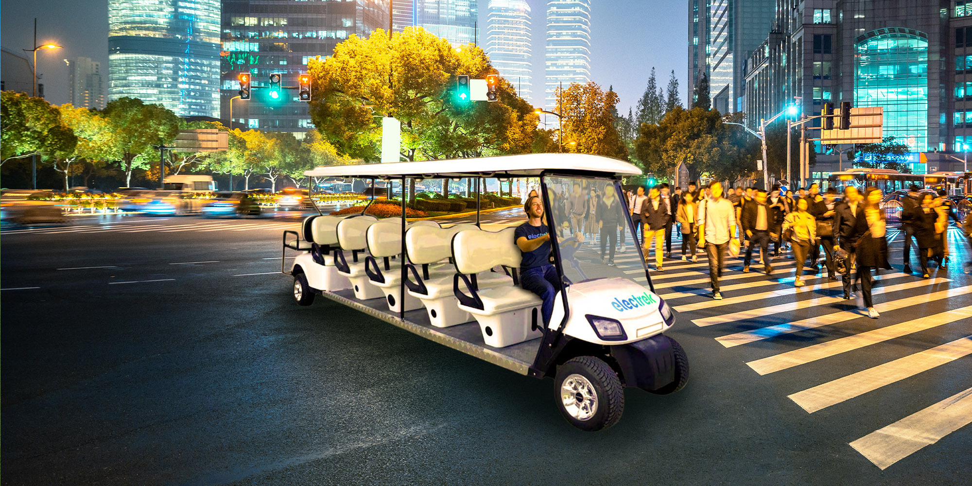 Amusement Park Electric Shuttles and Theme Park Golf Carts
