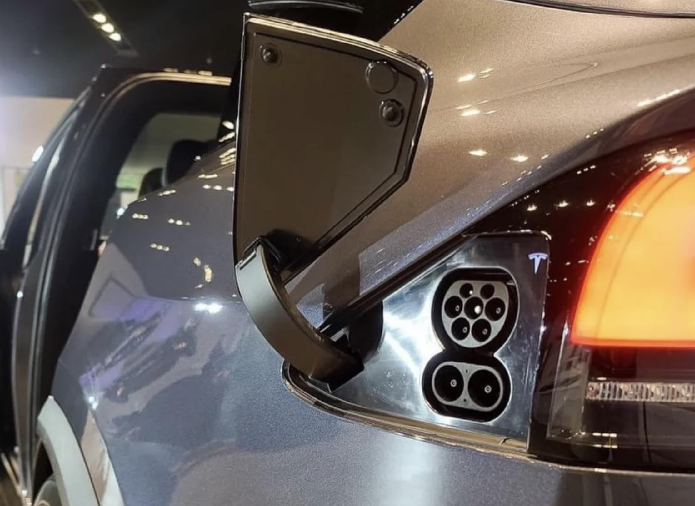 tesla unveils updated model s new headlights taillights ccs charge ports