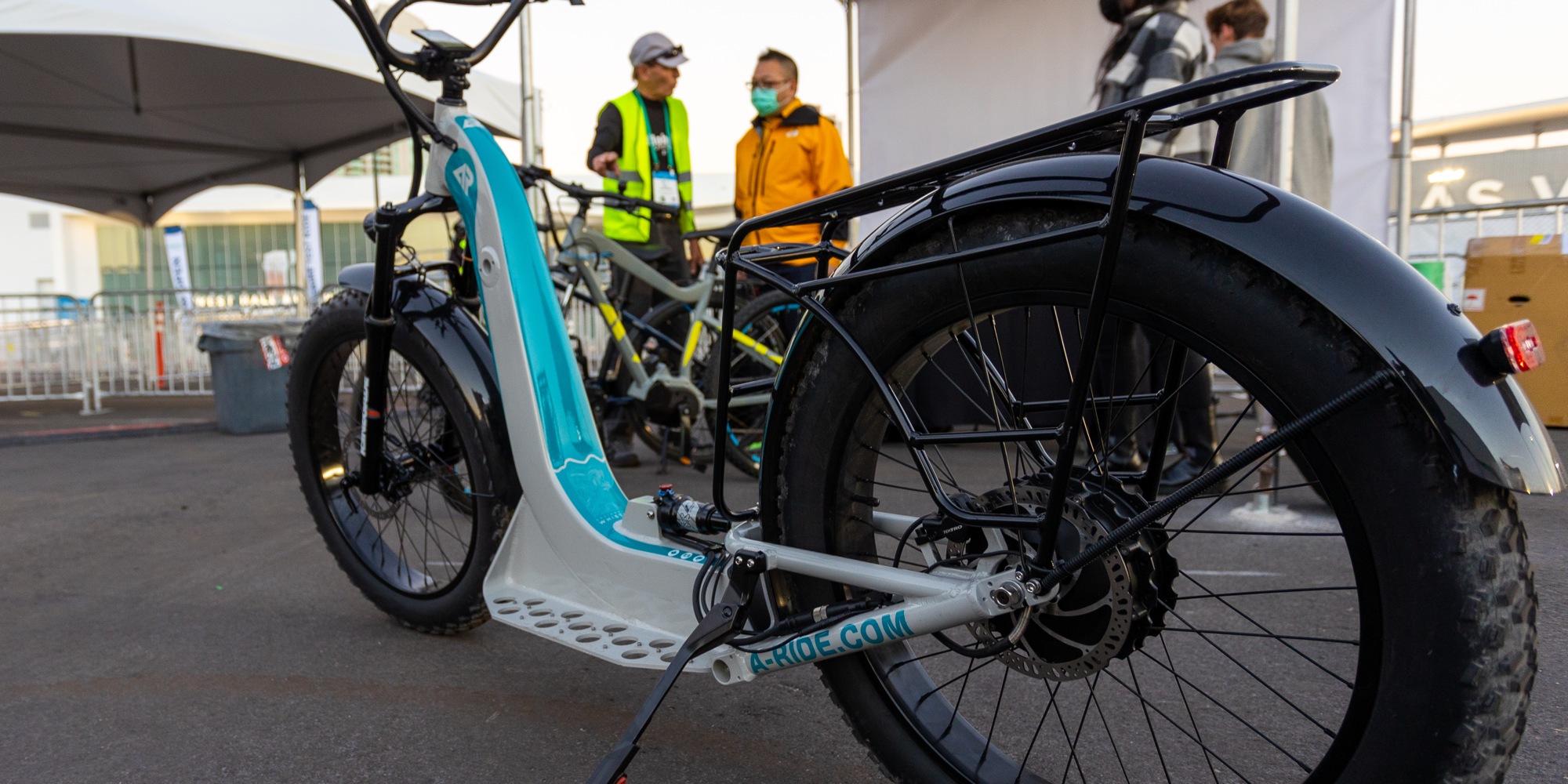 Closer look at the A Ride full suspension electric bike scooter