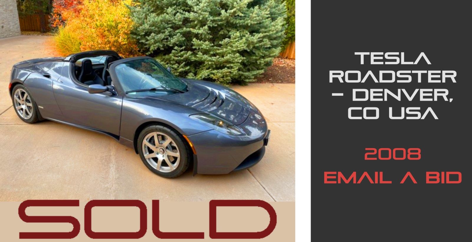Tesla Roadster sold for over $250,000, a new for the original electric sports car is now in value | Electrek