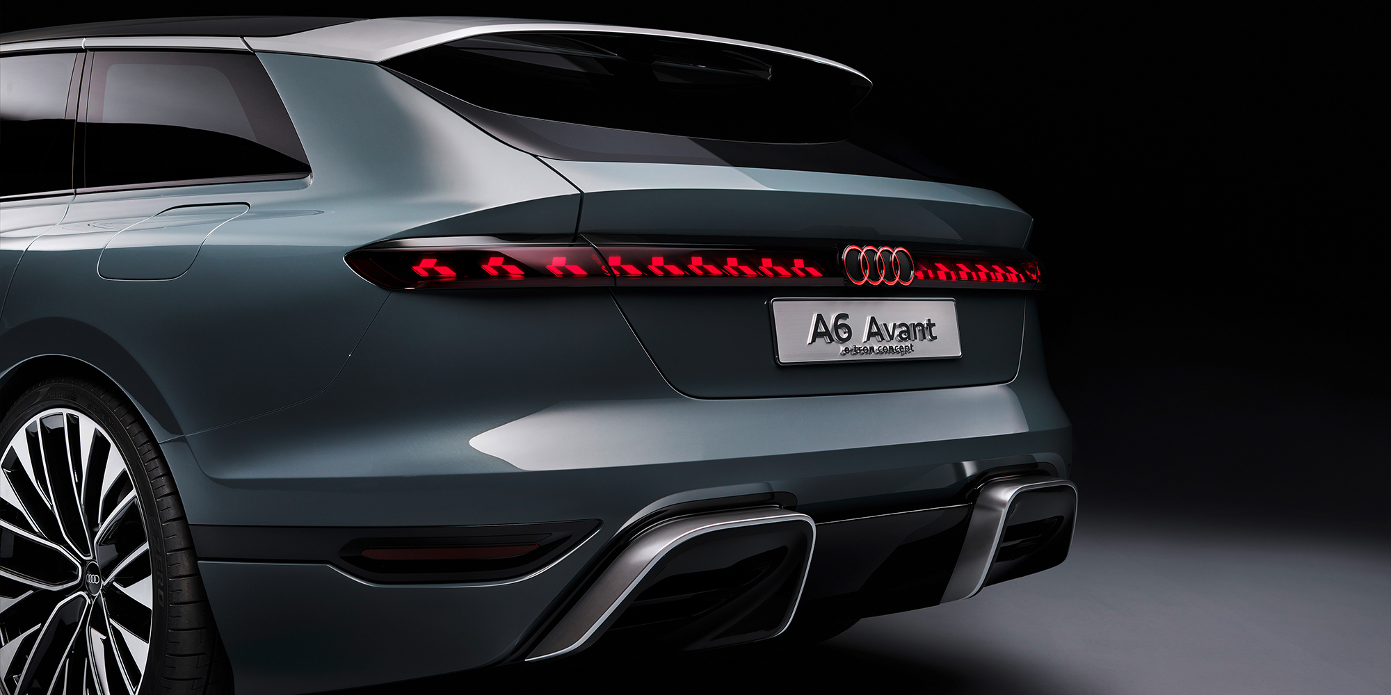 Audi unveils A6 Avant e tron station wagon concept described as a